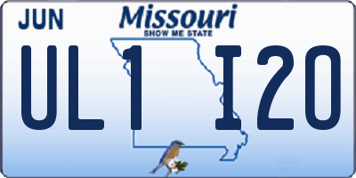 MO license plate UL1I2O