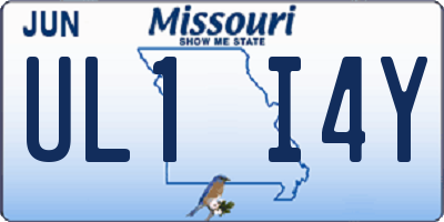 MO license plate UL1I4Y