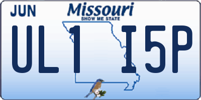 MO license plate UL1I5P