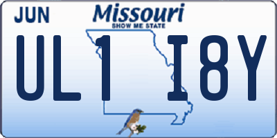 MO license plate UL1I8Y