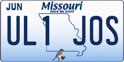 MO license plate UL1J0S