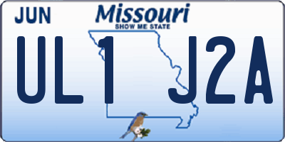 MO license plate UL1J2A