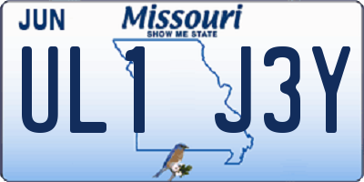 MO license plate UL1J3Y