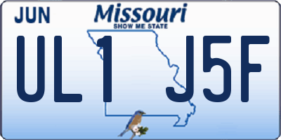 MO license plate UL1J5F