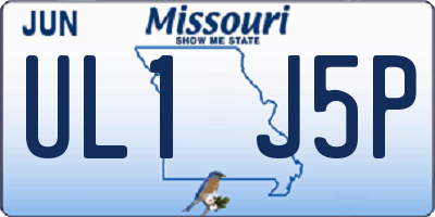 MO license plate UL1J5P