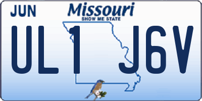 MO license plate UL1J6V