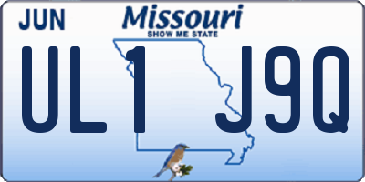MO license plate UL1J9Q