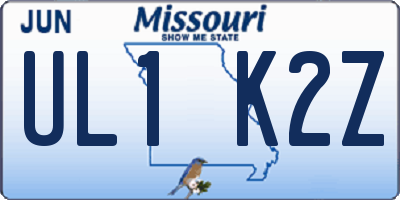 MO license plate UL1K2Z