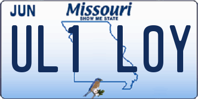 MO license plate UL1L0Y