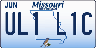 MO license plate UL1L1C