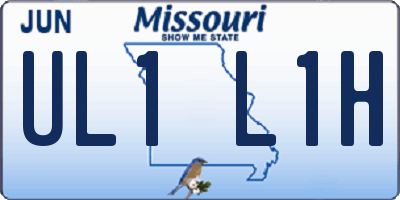 MO license plate UL1L1H