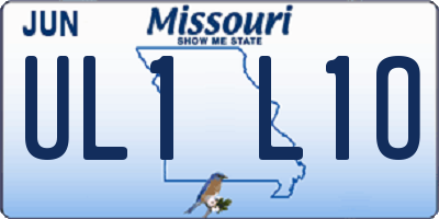MO license plate UL1L1O