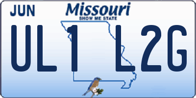 MO license plate UL1L2G