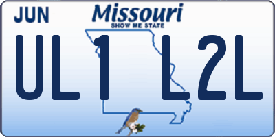 MO license plate UL1L2L