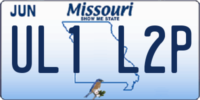 MO license plate UL1L2P