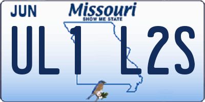 MO license plate UL1L2S