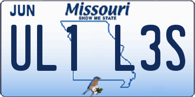 MO license plate UL1L3S