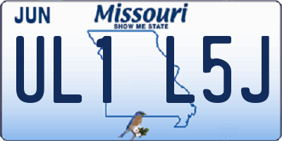 MO license plate UL1L5J