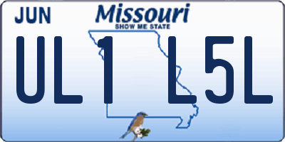 MO license plate UL1L5L
