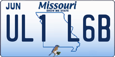 MO license plate UL1L6B