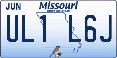 MO license plate UL1L6J