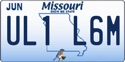 MO license plate UL1L6M