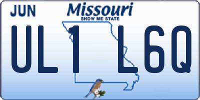 MO license plate UL1L6Q