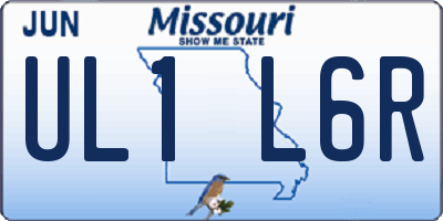 MO license plate UL1L6R
