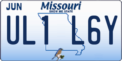 MO license plate UL1L6Y