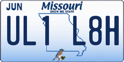 MO license plate UL1L8H