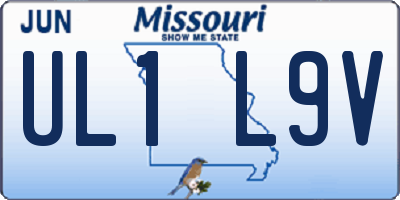 MO license plate UL1L9V