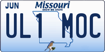 MO license plate UL1M0C