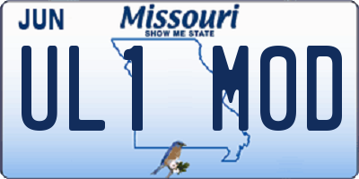 MO license plate UL1M0D