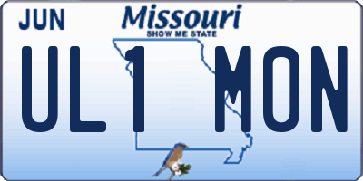 MO license plate UL1M0N