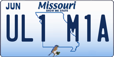 MO license plate UL1M1A
