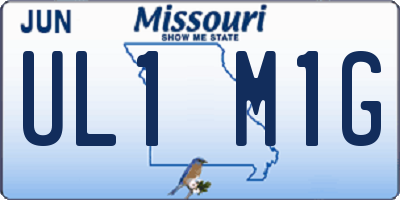 MO license plate UL1M1G