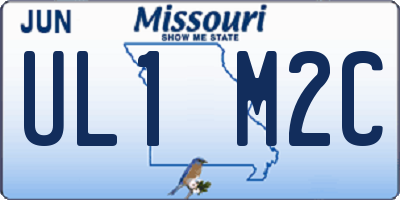 MO license plate UL1M2C