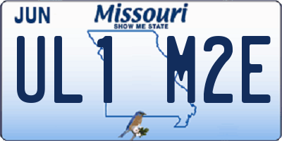 MO license plate UL1M2E