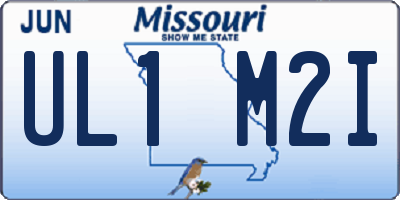 MO license plate UL1M2I