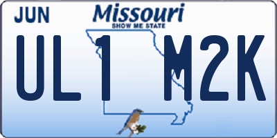 MO license plate UL1M2K