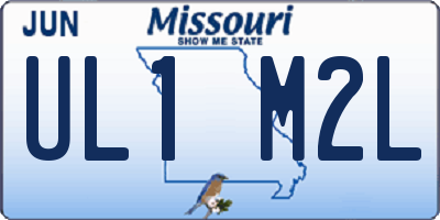 MO license plate UL1M2L