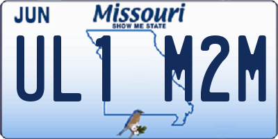 MO license plate UL1M2M