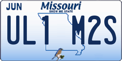 MO license plate UL1M2S