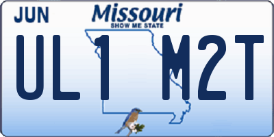 MO license plate UL1M2T