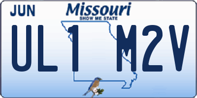MO license plate UL1M2V