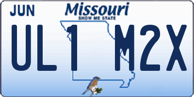 MO license plate UL1M2X