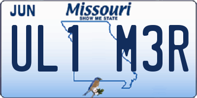 MO license plate UL1M3R