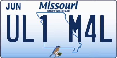 MO license plate UL1M4L