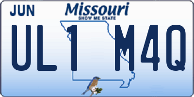 MO license plate UL1M4Q