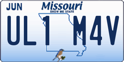 MO license plate UL1M4V